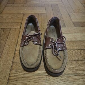 Sebago Tan and Brown Boat Shoes
